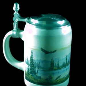 Vintage Antique Domex German Lidded Beer Cup Stein